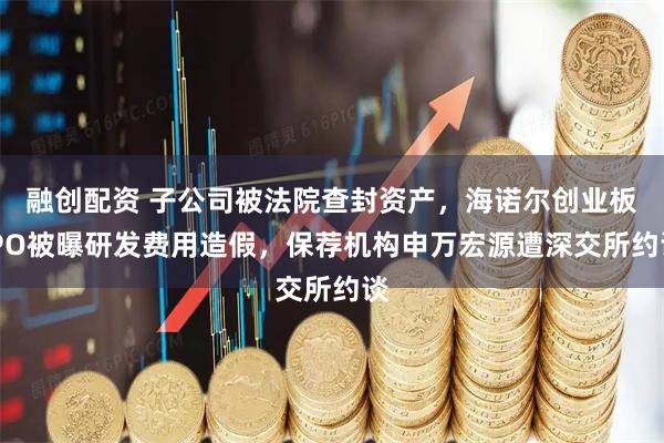 融创配资 子公司被法院查封资产，海诺尔创业板IPO被曝研发费用造假，保荐机构申万宏源遭深交所约谈