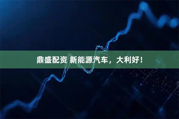 鼎盛配资 新能源汽车，大利好！