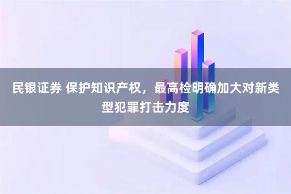 民银证券 保护知识产权，最高检明确加大对新类型犯罪打击力度